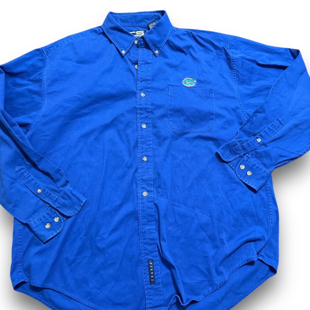 Florida Gator VTG Blue Button Down Embroidered‎ Logo SZ: XL